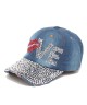 Baseball Cap Cappy Hut LoVe Bling Bling Strass Kristall Liebe Lippen Hüte Design