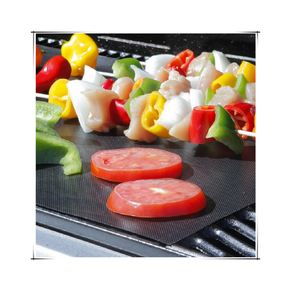 Bakhuk Mm Dicke Ptfe Barbecue Grill Matte Wiederverwendbare Bbq Grill Matten Blatt Grillfolie