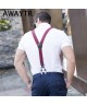 Herren Business Casual Hosenträger 4 Clip Leder Spezielle Geschenke Für MÄNNER