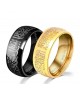 Muslim Allah Shahada Edelstahl Ring für frauen männer islam Arabisch Gott Messager Schwarz Gold Band Muhammad Quran Mittlerer Os