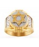 Premium Edelstahl Ring hohe Qualität Pentagramm Davidstern Ring Glück Jude Israel Religion