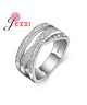 Mode Ringe Für Frauen Party Elegante Luxus Brautschmuck 925 Silber Beschichtung Hochzeit Verlobungsring